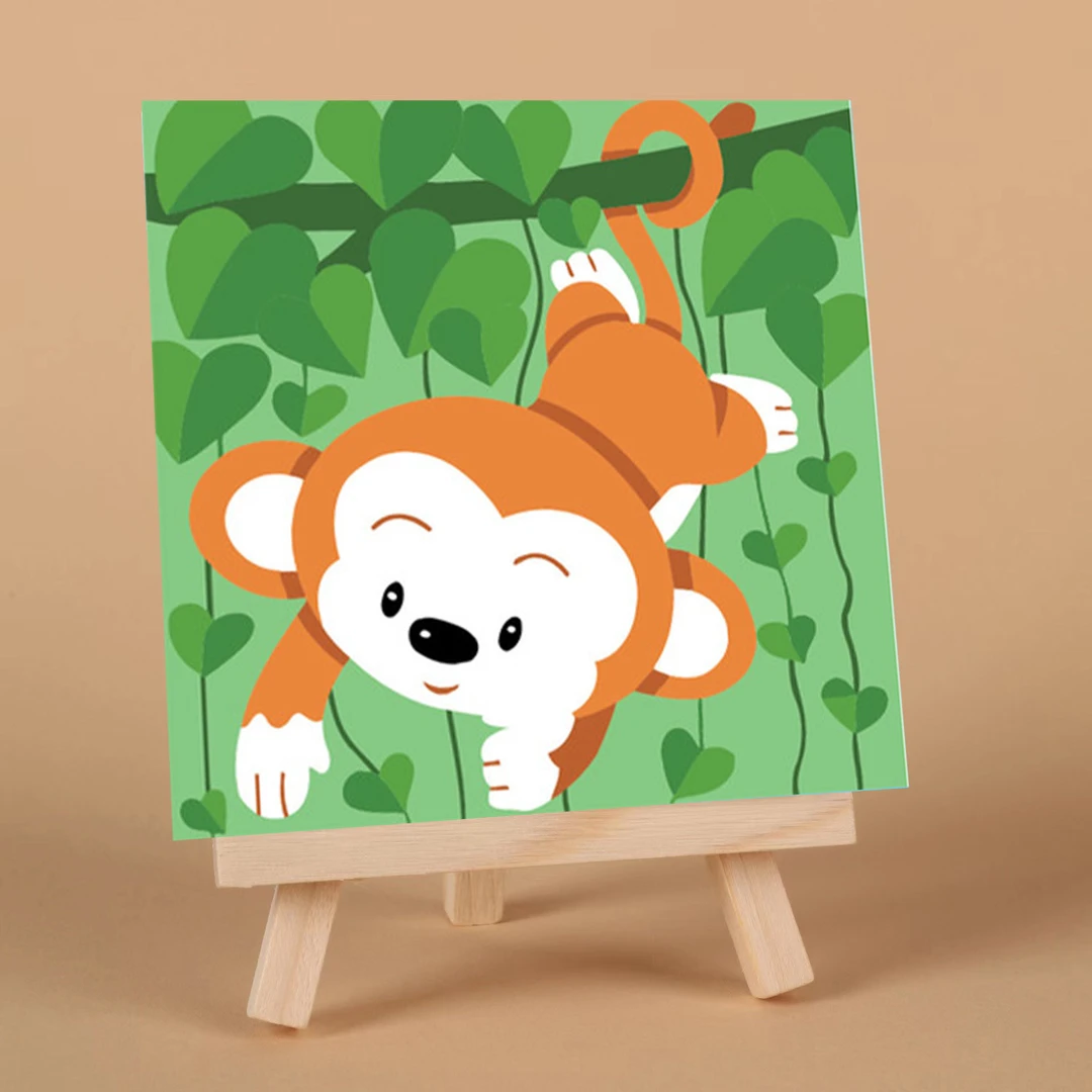 儿童DIY创意涂鸦数字填色漫画卡通简约绘画画家零基础手工画画板