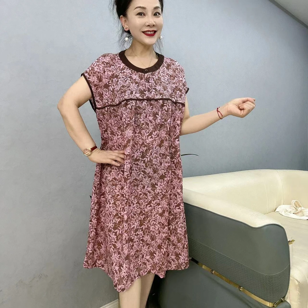 2780夏季韩版宽松花色显瘦连衣裙