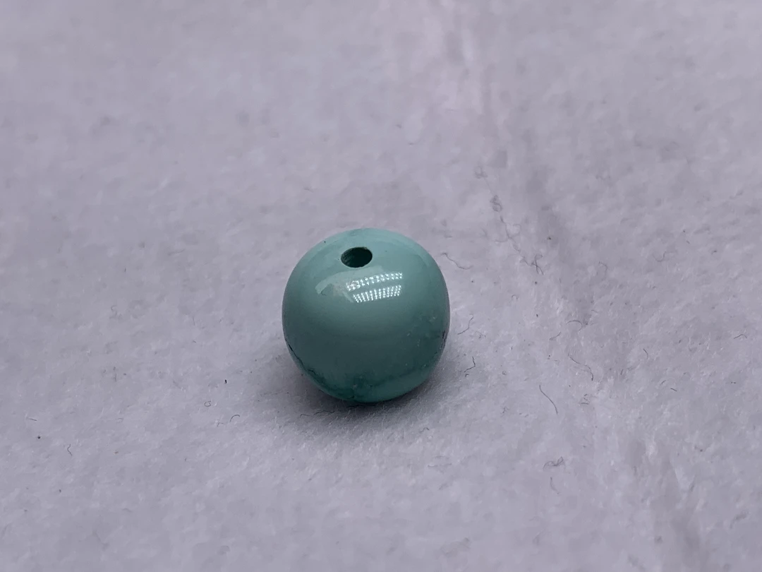 天然原矿绿松石精品水草纹老型散珠配珠手串手链顶珠腰珠套装佛珠