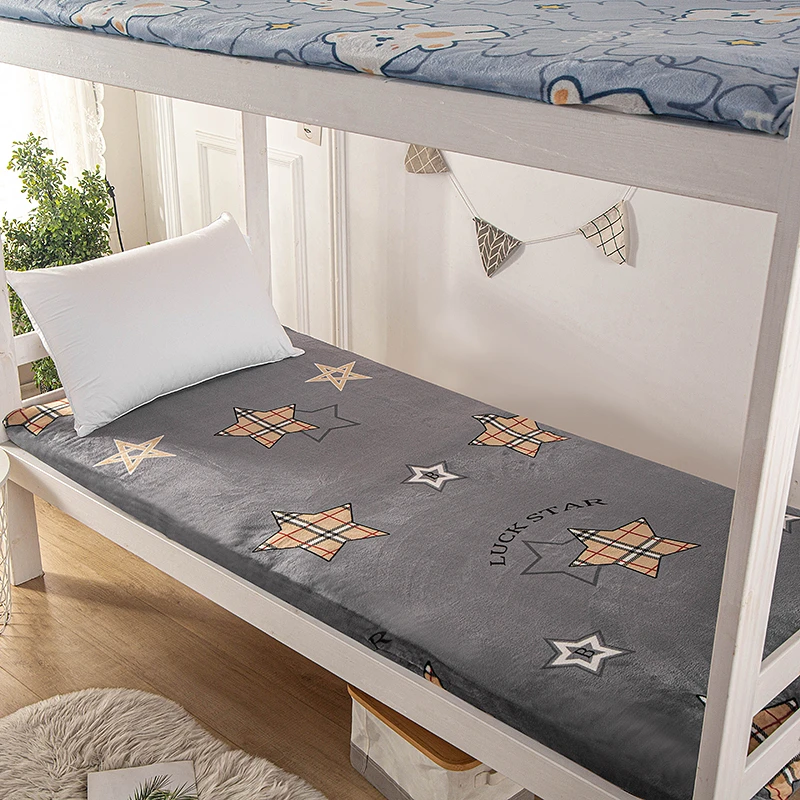 毛绒保暖冬季床垫套罩学生宿舍加绒全包拉链床褥罩隔脏床笠单人床