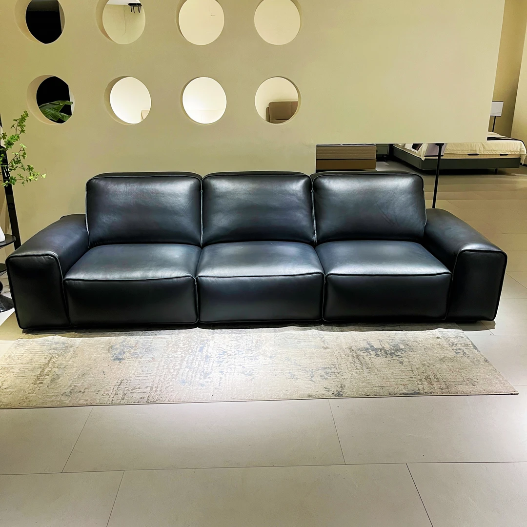 大黑牛全真皮牛皮头层牛皮电动功能沙发美式轻奢复古复古皮艺客厅