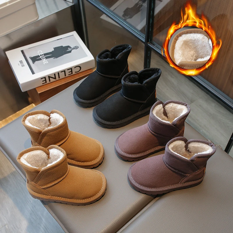 棉鞋加绒加厚下雪穿都没问题!款式洋气儿童雪地靴#小童又 #宝宝鞋