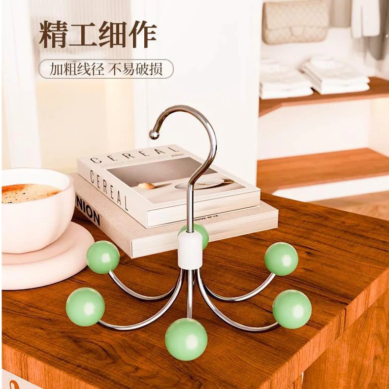 360°可旋转衣柜挂钩家用简约多功能收纳神器寝室日用无痕六爪挂钩