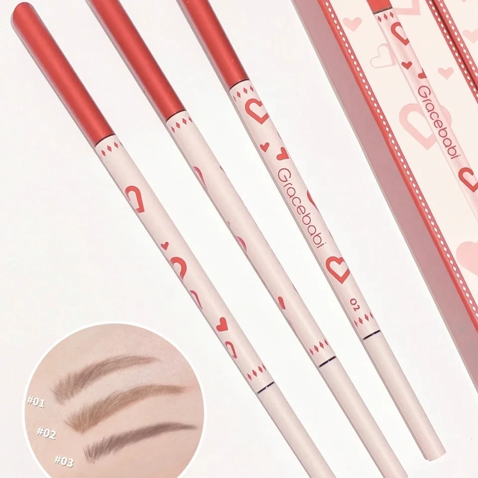 Gracebabi怦然心动眉粉笔不易脱色晕染极细眉粉笔打造野生眉新手