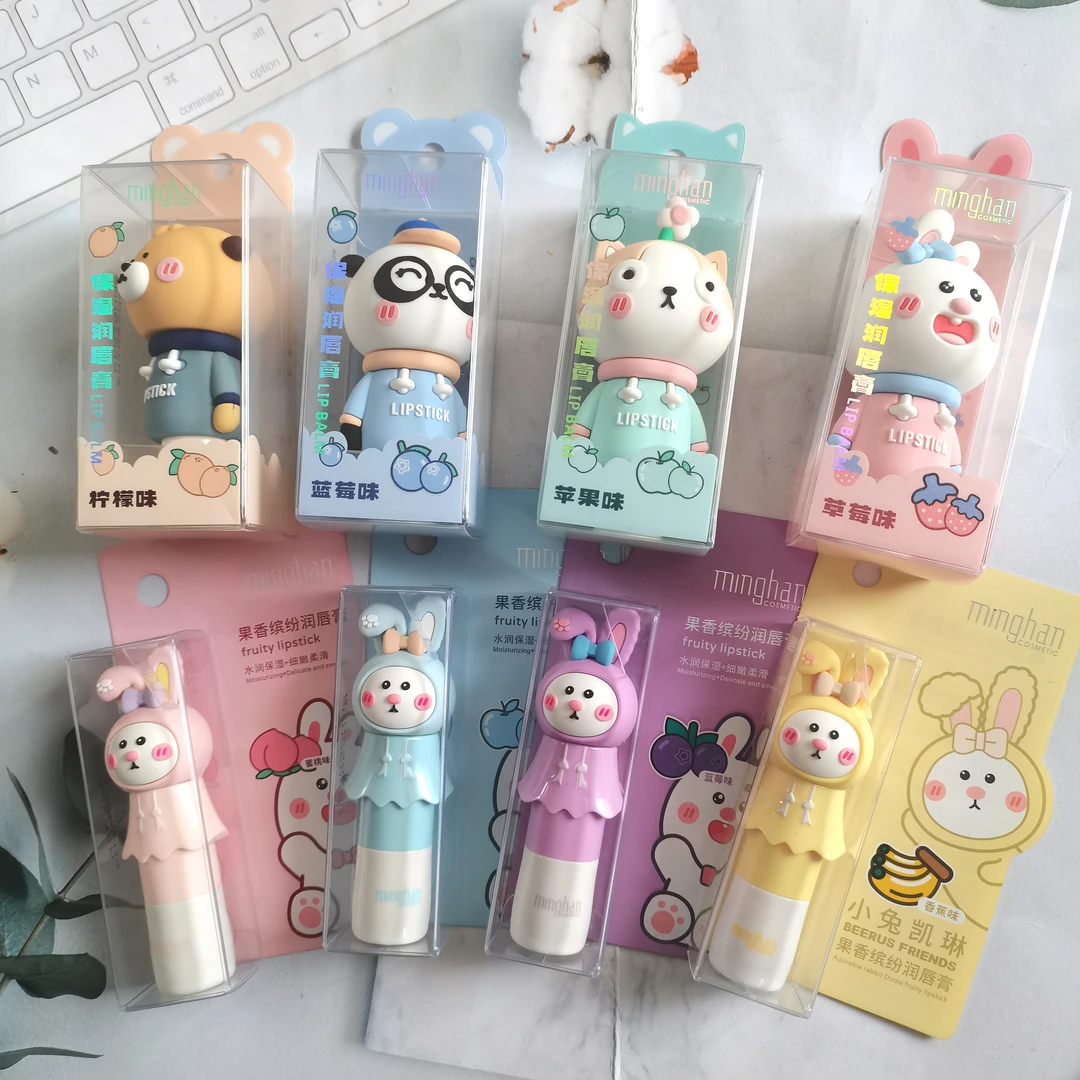 名韩保湿润唇膏卡通版护唇膏水果香型补水滋养呵护唇部学生男女款