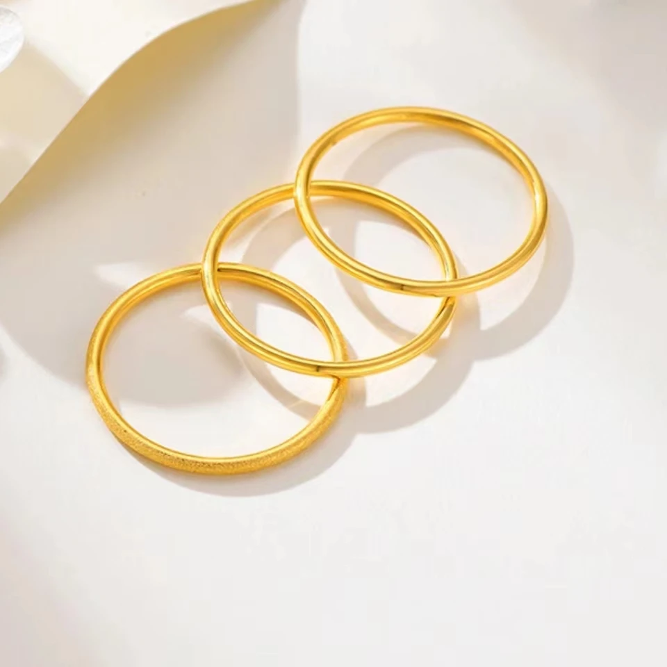 足银戒指 三圈戒指三生三世时尚百搭经典简约款戒指