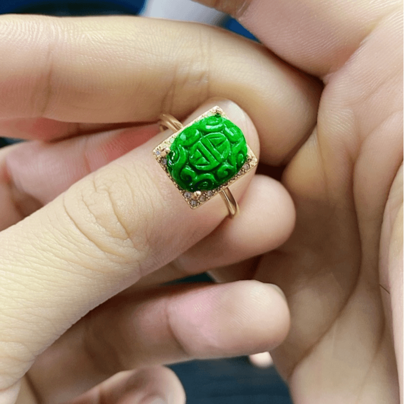 【闪购商品】翡翠戒指银S925镶嵌