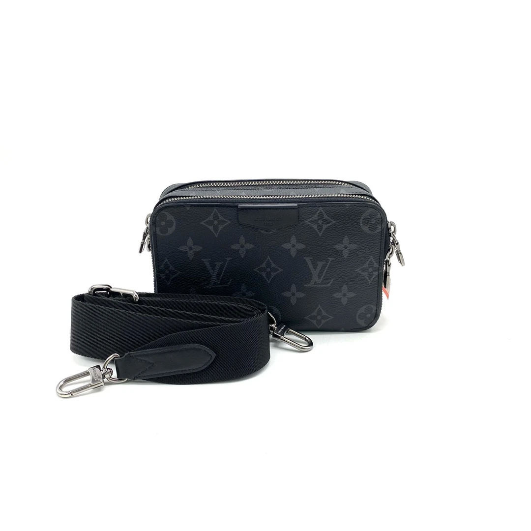 95新 LouisVuitton/路易威登 黑老花alpha斜挎包 尺寸18/11经典