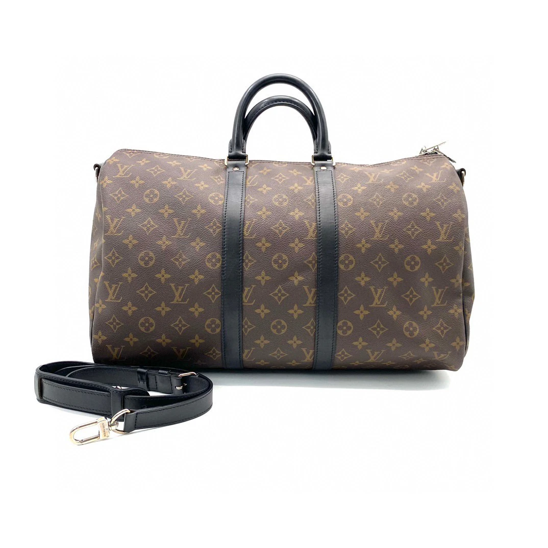 95新 LouisVuitton/路易威登 棕老花 keepall45 旅行袋 尺寸45/27