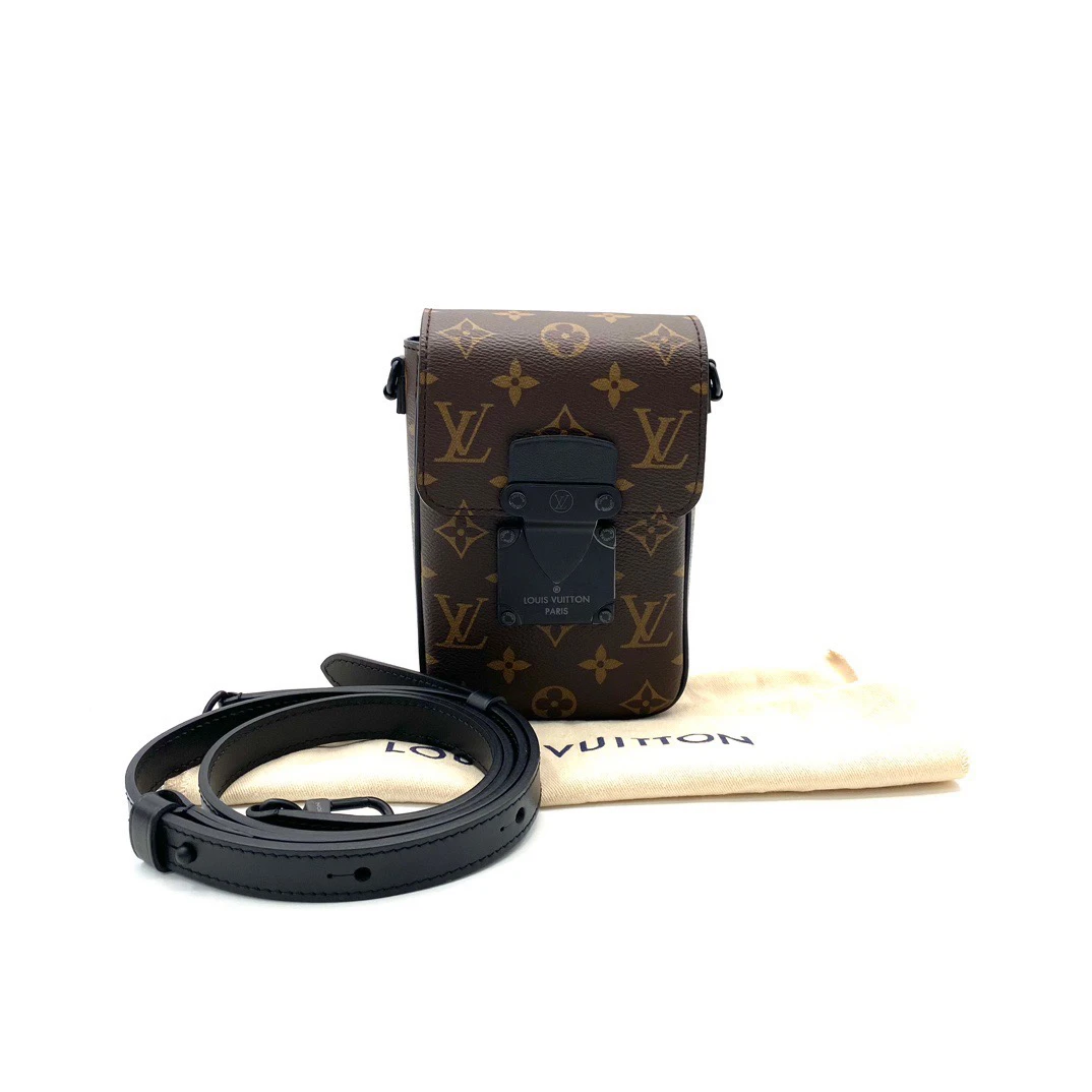 99新 LouisVuitton/路易威登 老花S lock斜挎手机包 尺寸12/19