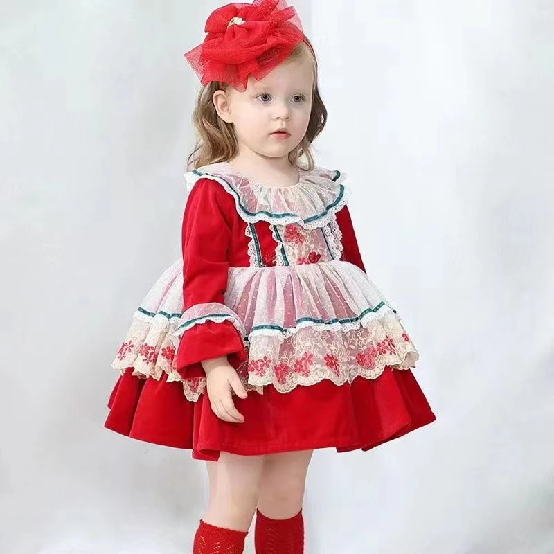 【绒冬之约】女童洛丽塔公主裙宝宝周岁生日宴会穿搭蓬蓬裙