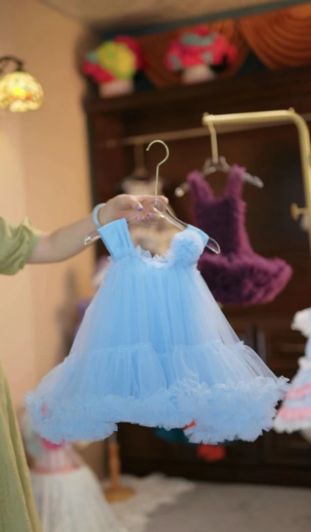 【贝加尔湖】夏季新款女童甜美连衣裙生日礼服裙