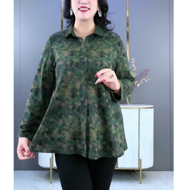 苏兰诺大码女装宽松轻奢气质减龄遮肉显瘦百搭时尚衬衫上衣ZB6221