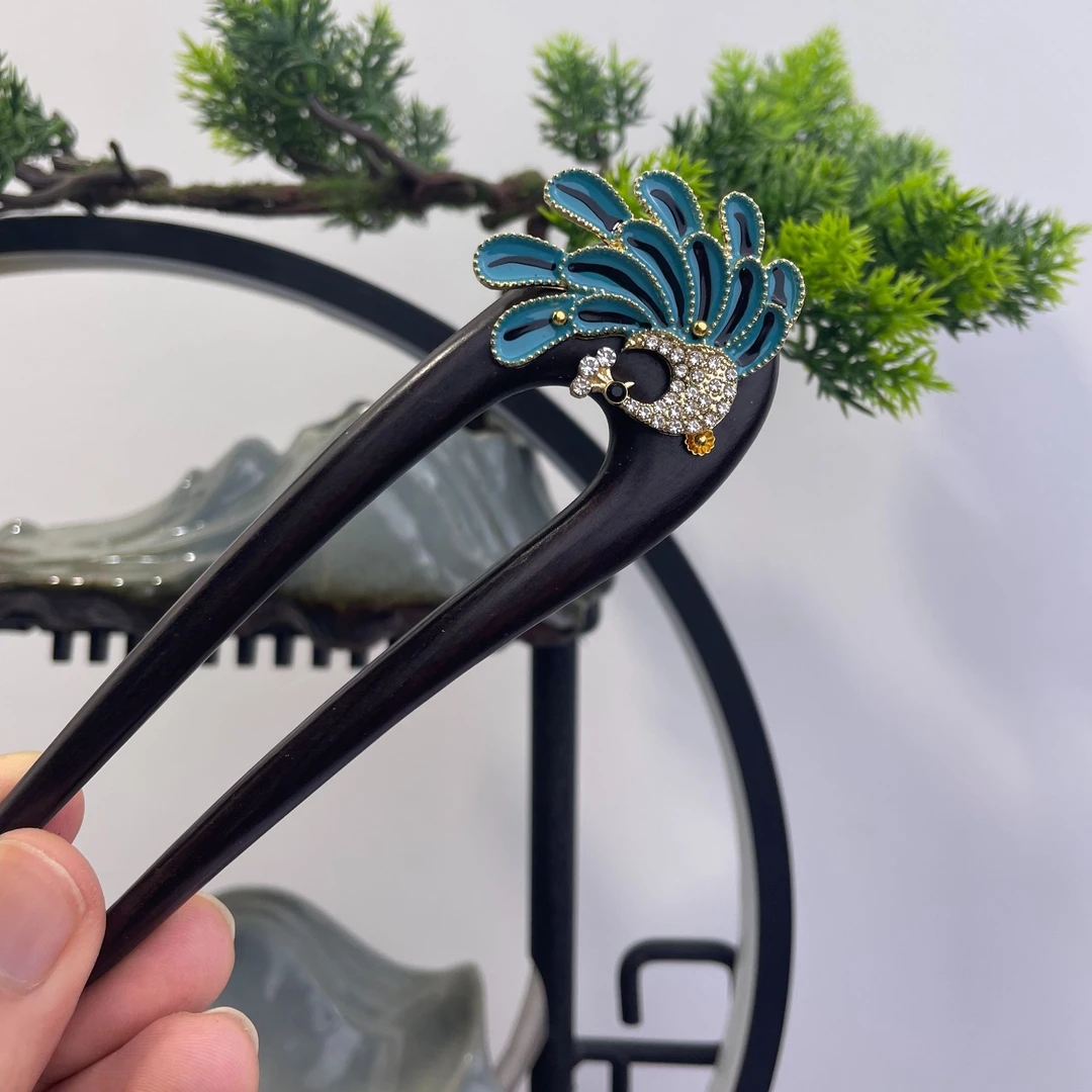 紫光檀木簪子发簪盘发簪发簪子百搭X96