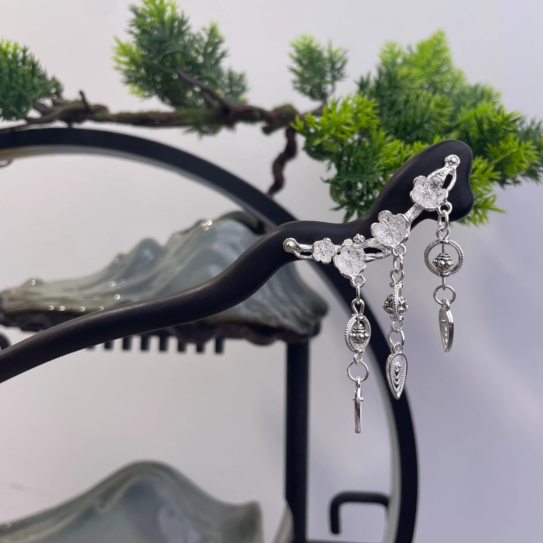 紫光檀木簪子发簪盘发簪发簪子百搭X130