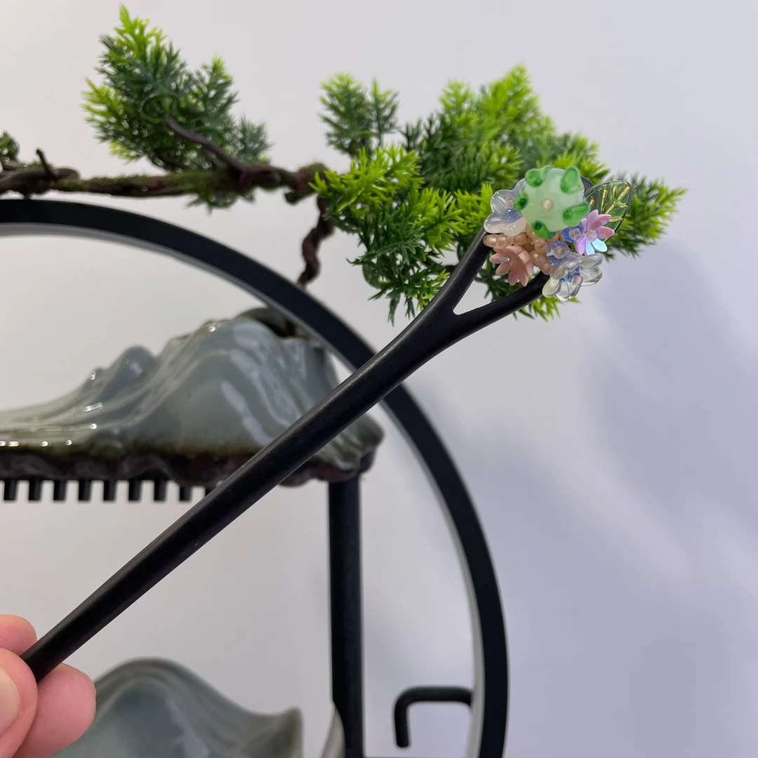 紫光檀木簪子发簪盘发簪发簪子百搭X192