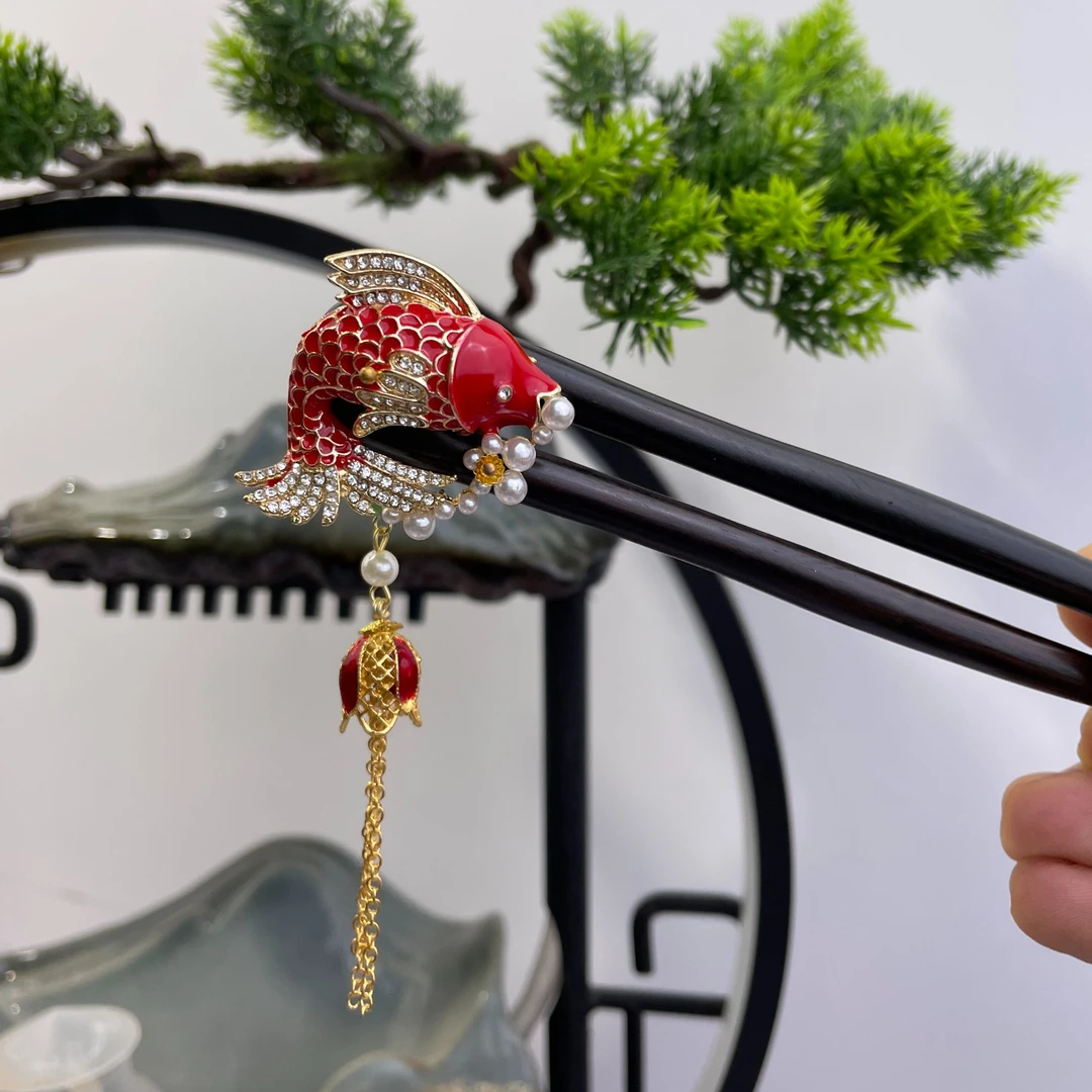 紫光檀木簪子发簪盘发簪发簪子百搭X166