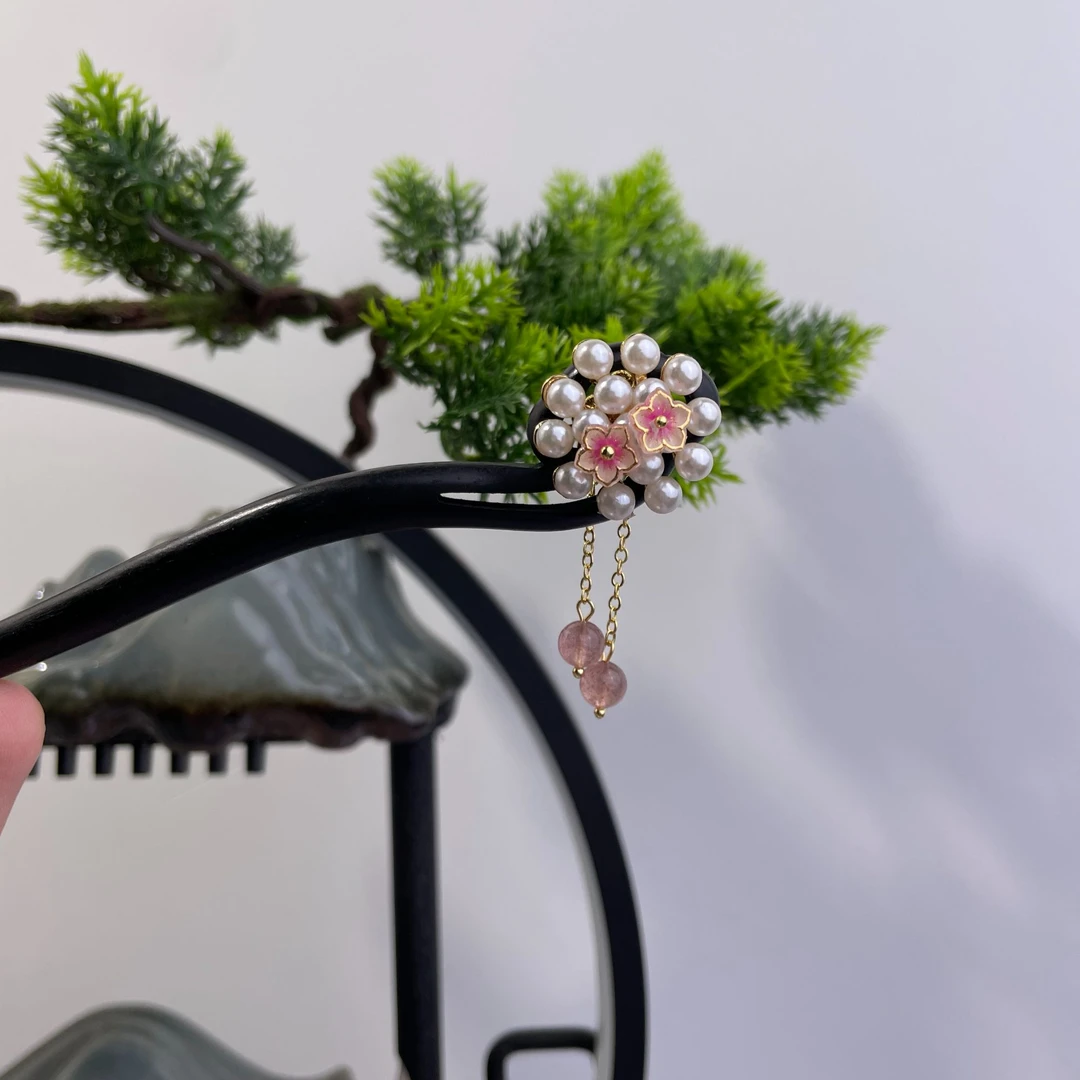 紫光檀木簪子发簪盘发簪发簪子百搭X196