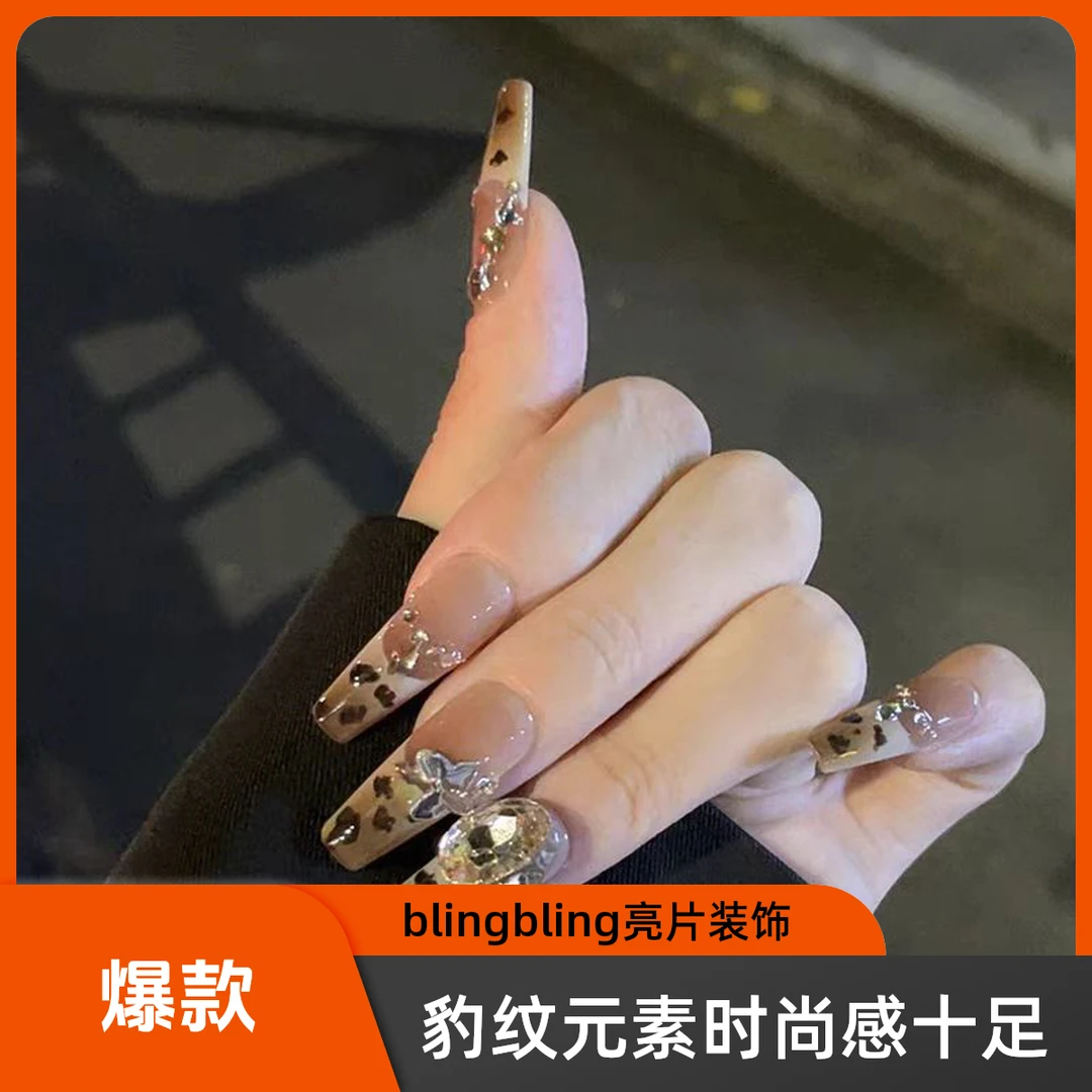 [小野猫]深秋性感暹罗猫法式高级氛围纯手工猫眼美甲贴片穿戴甲