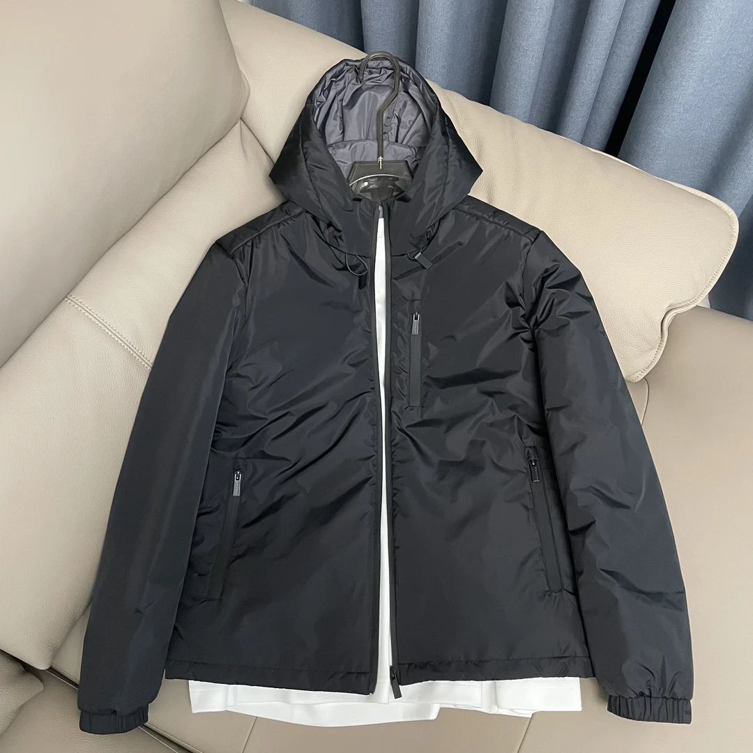 2024冬季男士连帽拉链棉服休闲百搭不挑人保暖男士简约棉衣外套71