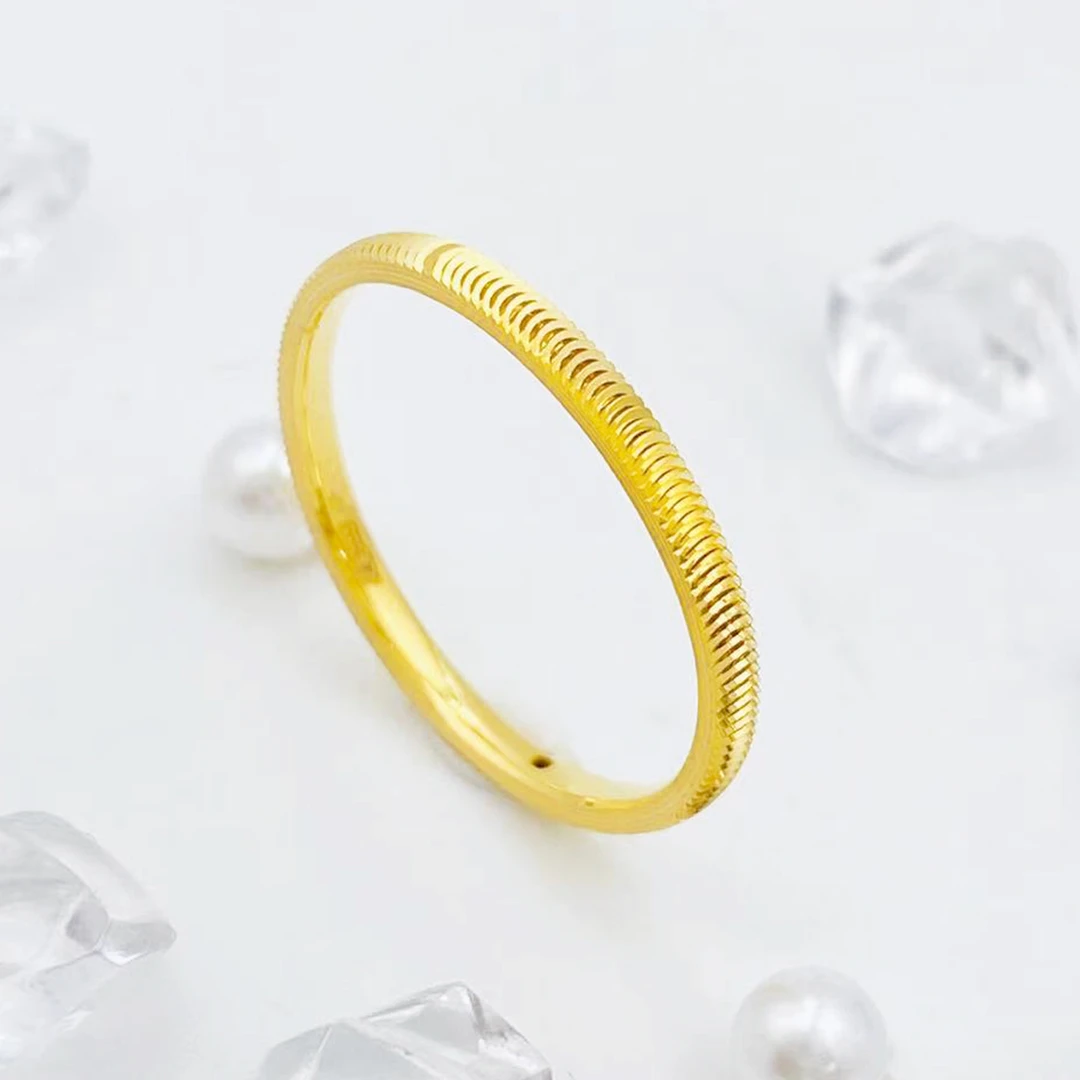 【国潮】足金999  窄版猫眼戒指1.2 20圈口