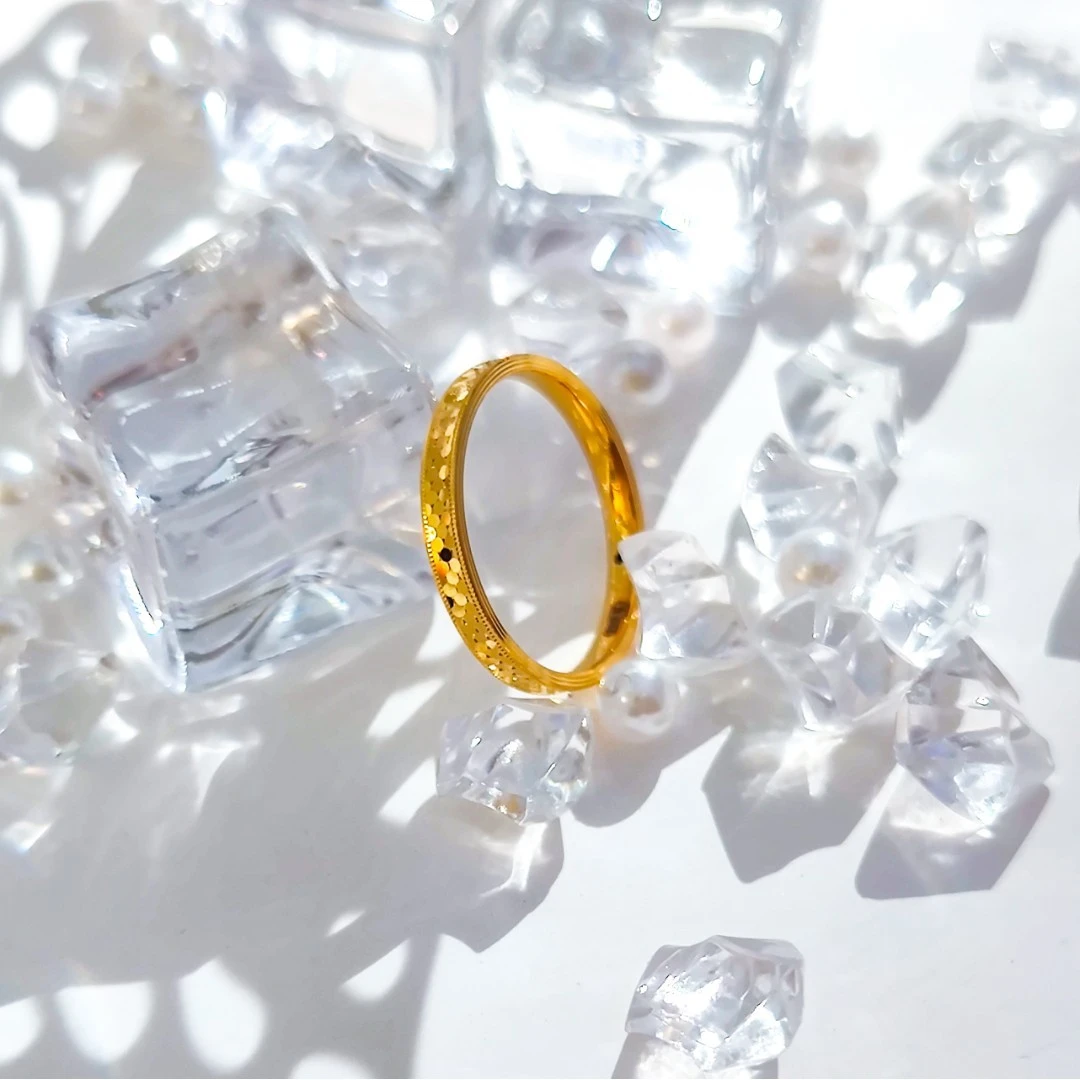 【国潮】足金999 龙鳞细戒指1.31 19圈口