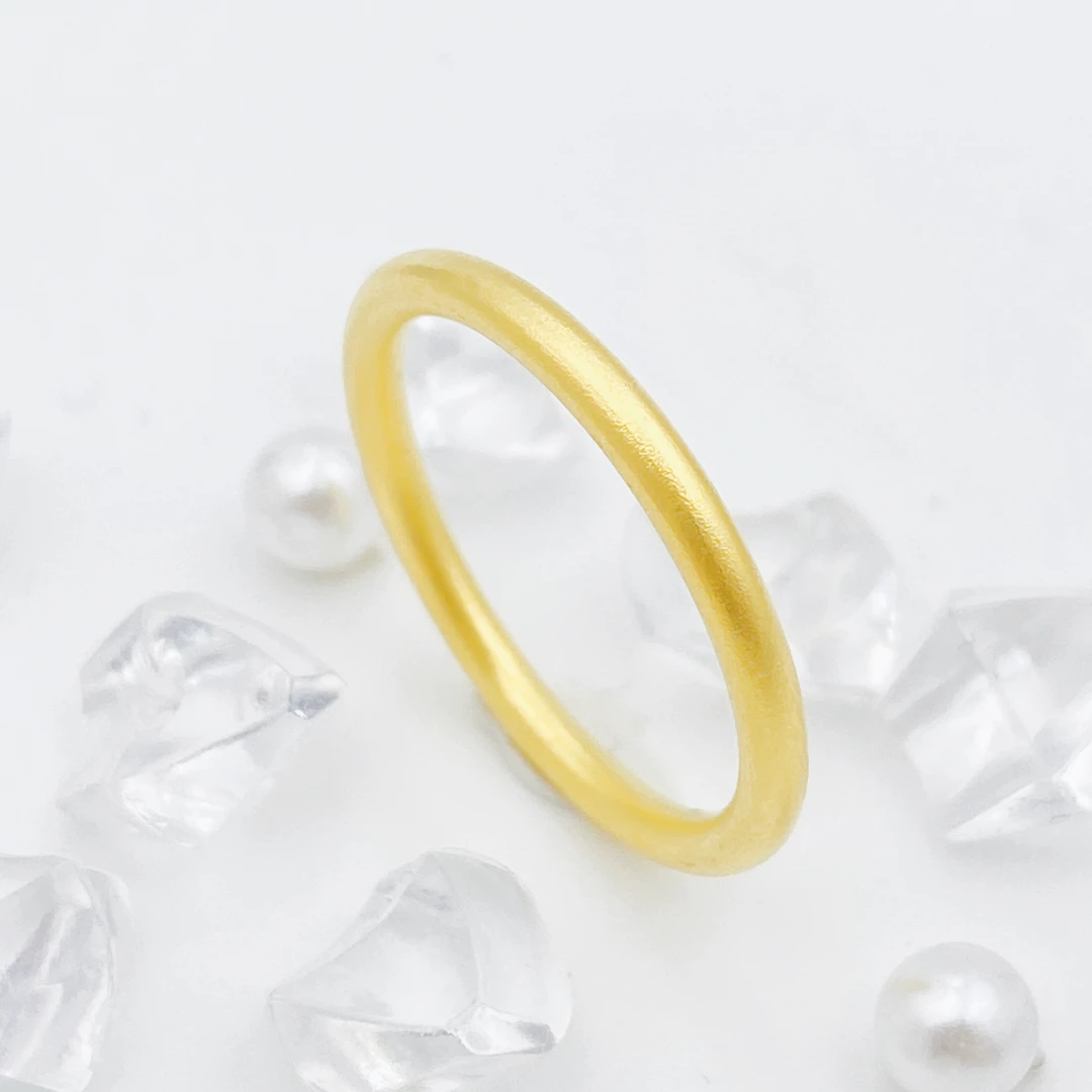 【国潮】足金999  实心古法素圈戒指3.19 9圈口