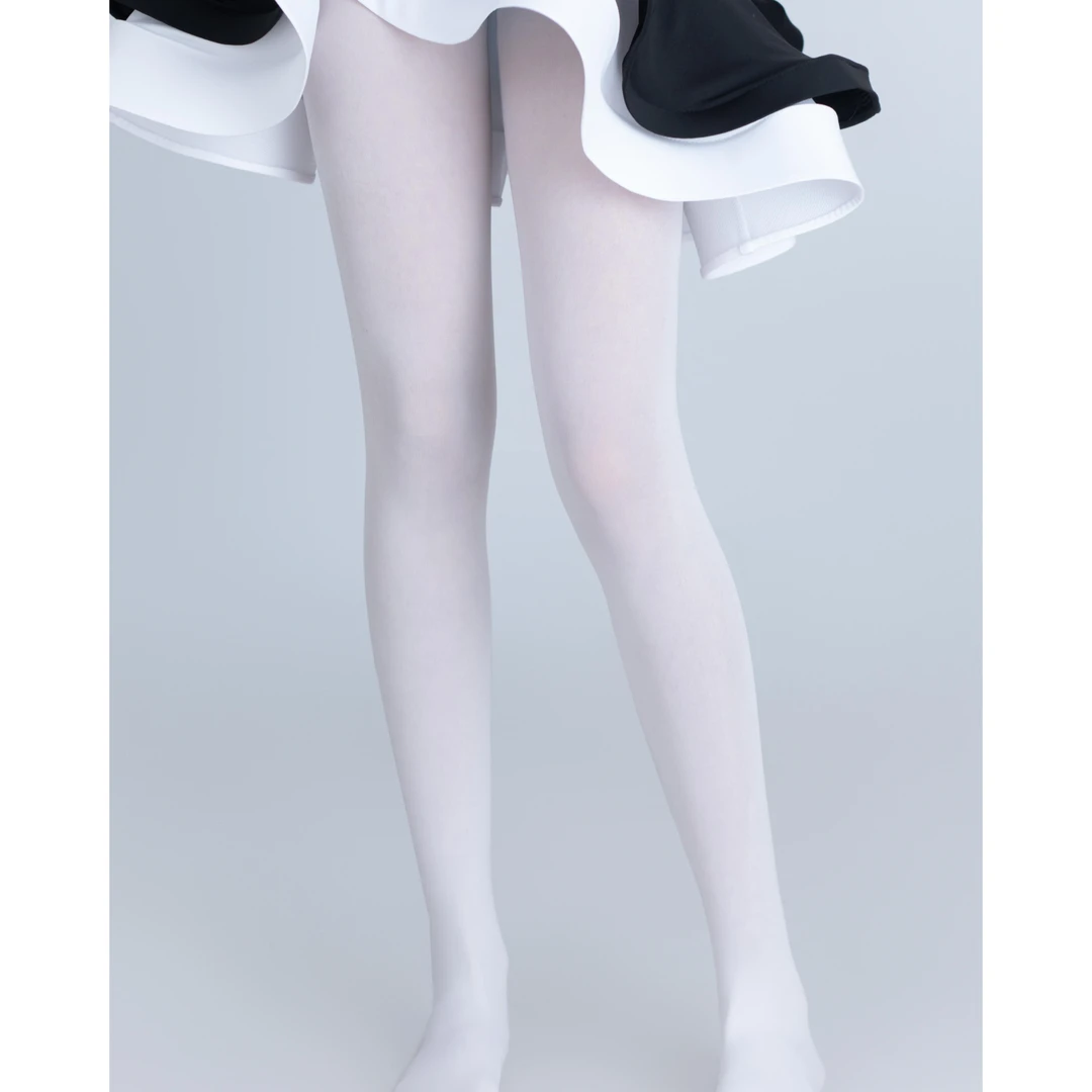 乐雅池拉丁白色弹力小裤袜中国舞拉丁舞配件白色