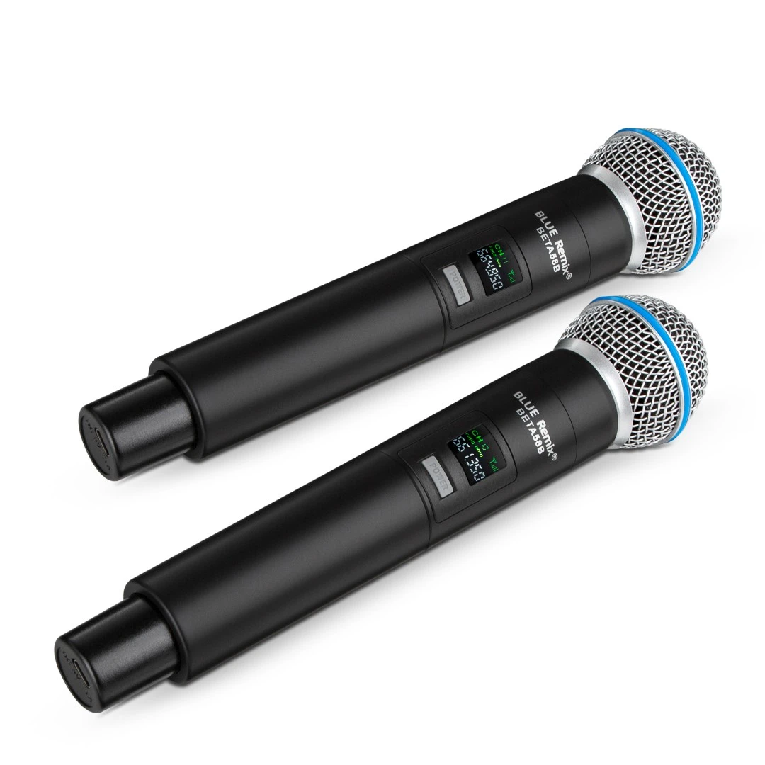 BLUE Remix/蓝魂音Beta58B一拖二无线麦克风声卡户外直播无线话筒