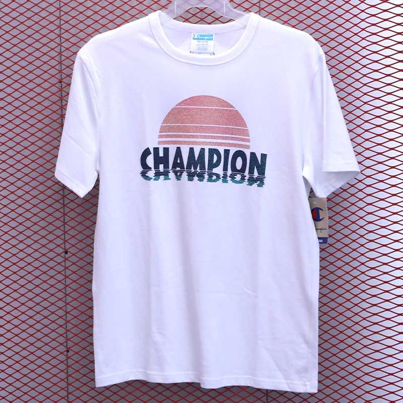Champion冠军日版太阳字母印花图案logo短袖男女同款GT19586CJA