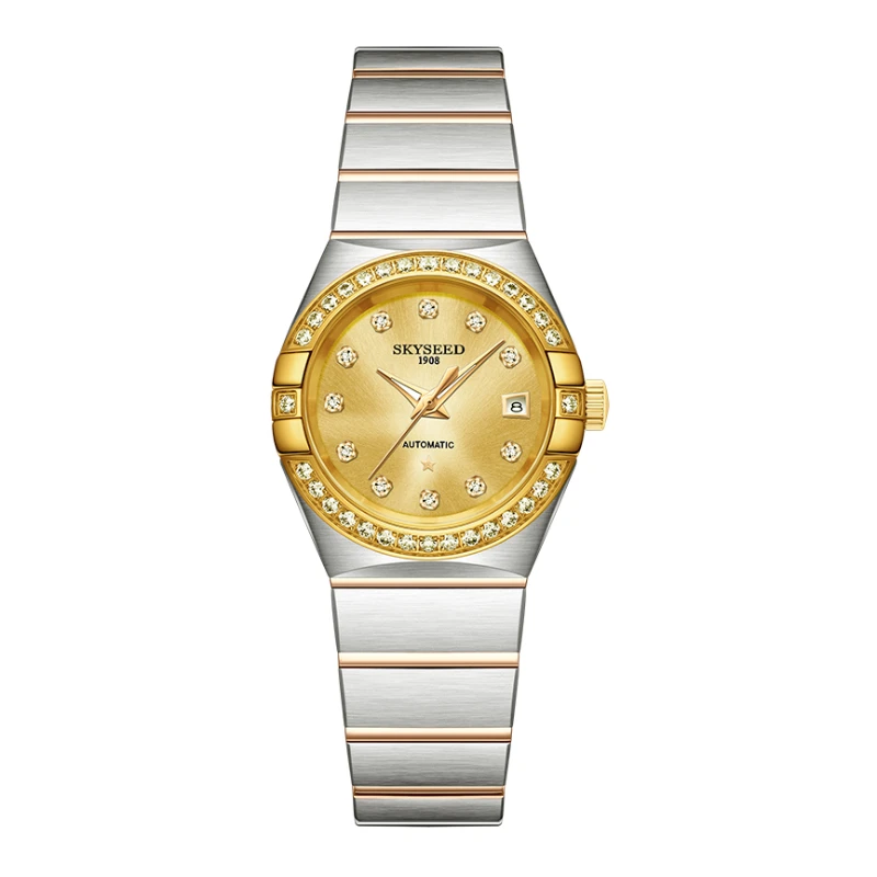 轻奢女款全自动机械表日历+镶钻款（欢欢）