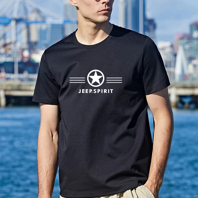 JEEPSPIRIT 情侣款T恤 男女同款圆领T恤短袖T恤9003