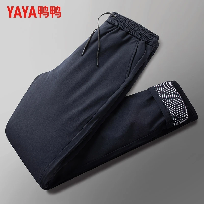 【羽绒裤】鸭鸭冬季羽绒裤男外穿抽绳裤腰直筒裤加厚极寒保暖羽绒裤