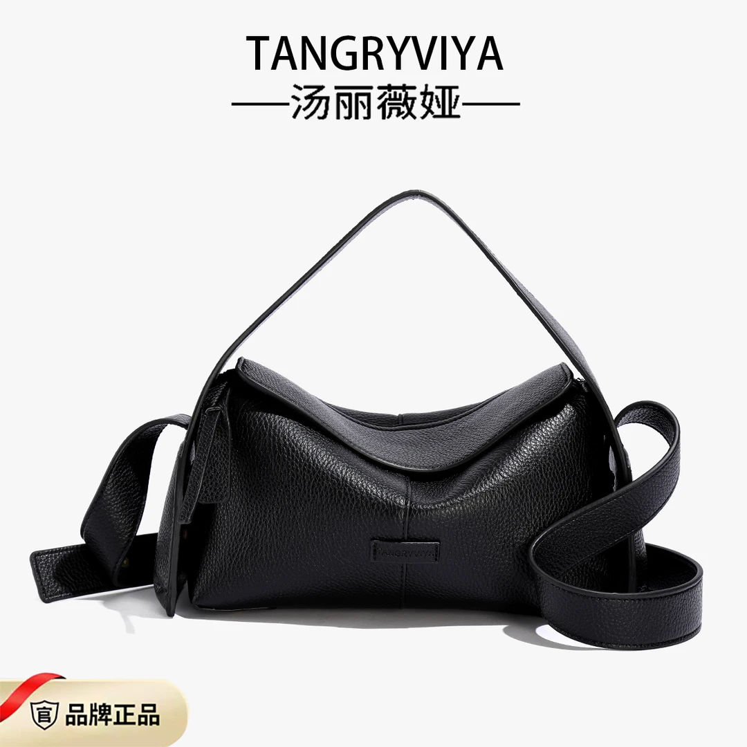 小众设计软皮荔枝纹挂耳屋檐包2025新款通勤单肩斜挎包