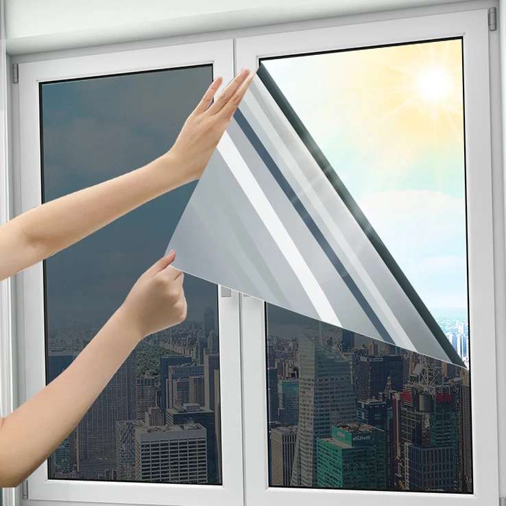 【新疆包邮】玻璃隔热膜窗户防晒膜贴纸阳台防窥走光遮光透光室内