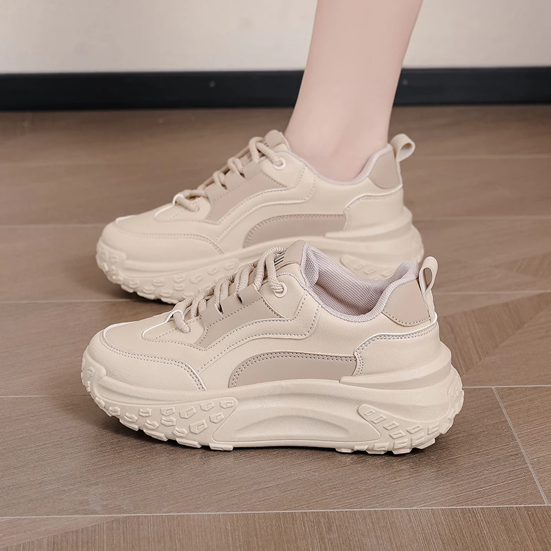 足小白爆款老爹鞋女2023秋季新款厚底百搭休闲轻便软底厚底运动鞋