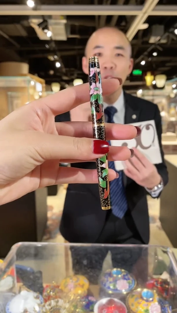 【闪购商品】景泰蓝英雄钢笔定制款90年代老货（微瑕）