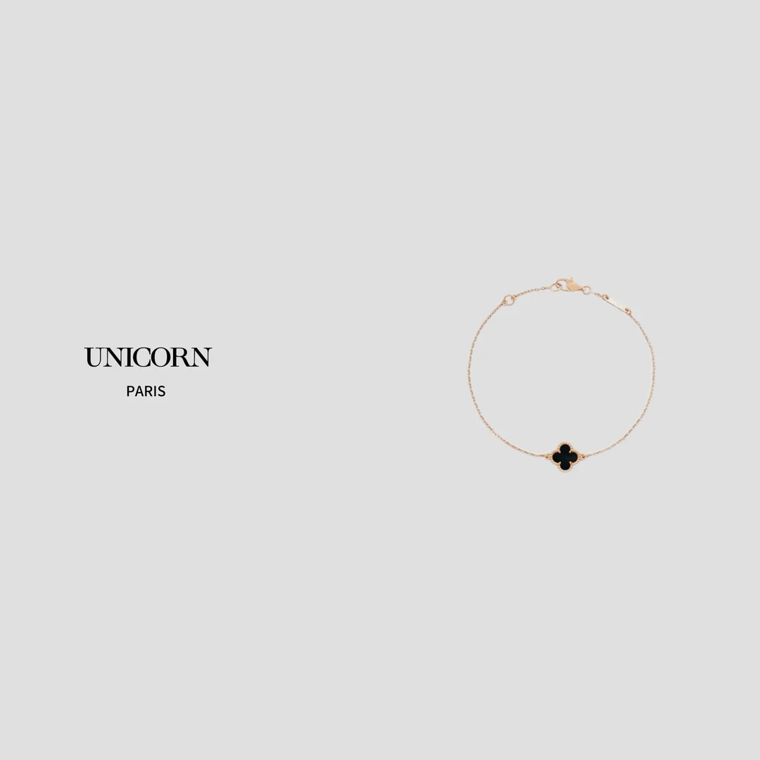 镀K金【限量补贴】【花园系列】丨小版四花黑手链女 SS0158-1