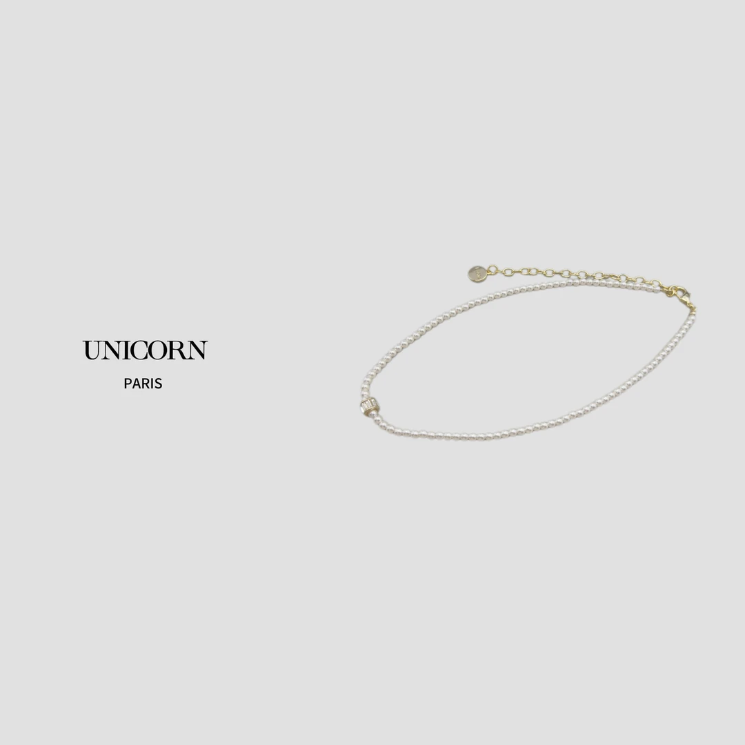 铜合金仿珍珠项链 MM珠珠时尚颈链 JS0675-2