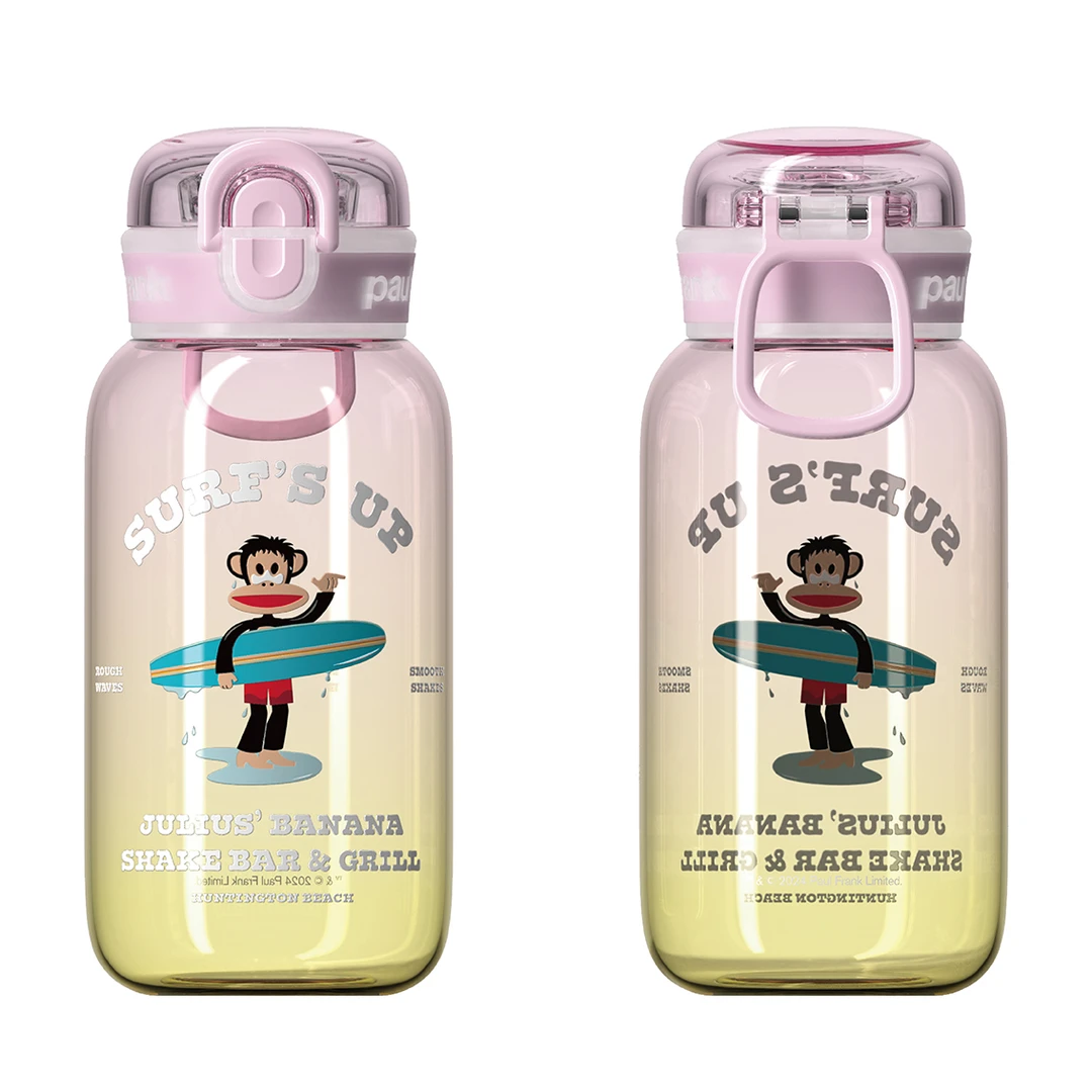 大嘴猴水杯女生高颜值夏天便携双饮水壶大容量带吸管儿童学生杯子