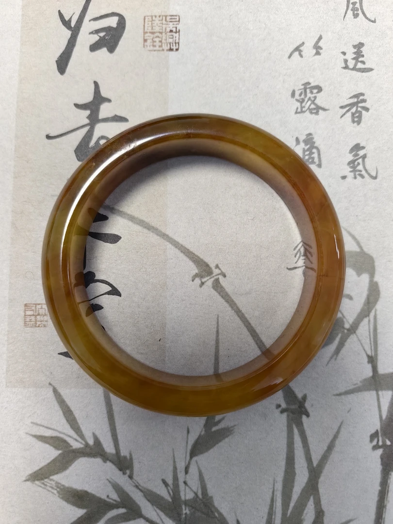 W733缅甸冰透蜜糖黄翡翠