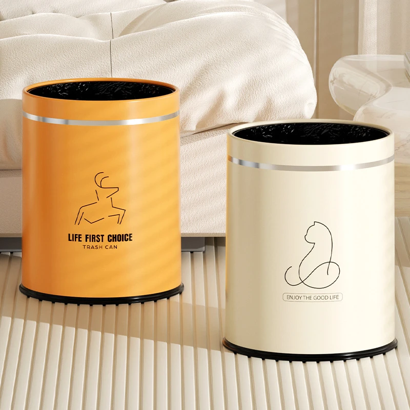 垃圾桶新款大容量轻奢高档卫生间卧室厨房自动吸附垃圾袋垃圾桶