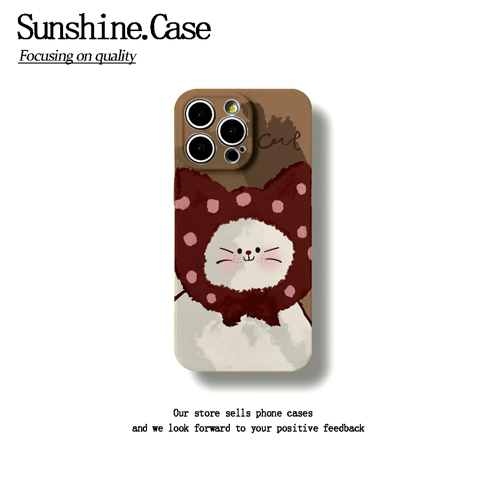 【番茄case专属】头套小猫软壳适用苹果oppo华为vivo手机壳防摔