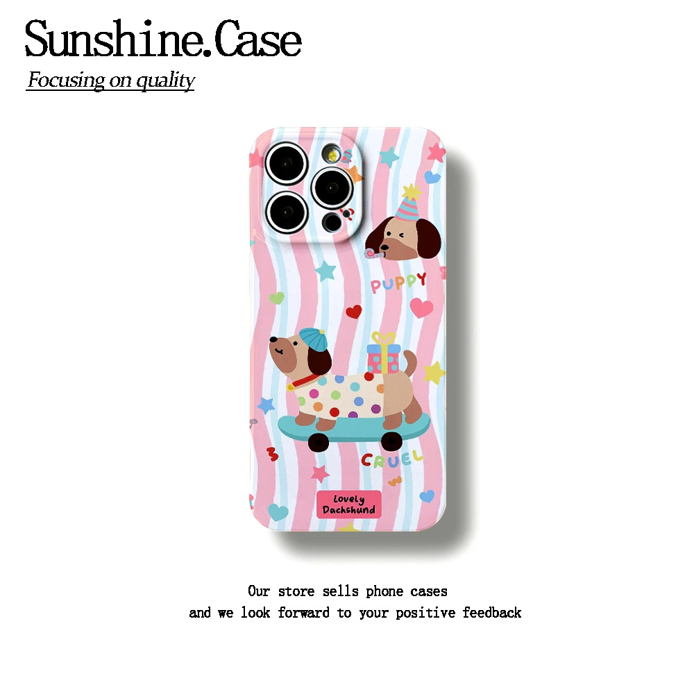 波点腊肠菲林软壳适用于苹果华为vivo小米oppo一加防摔手机壳