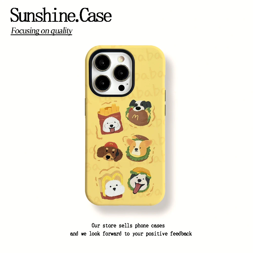 菲林二合一适用苹果华为vivo小米oppo手机壳麦门狗狗15PRO/14