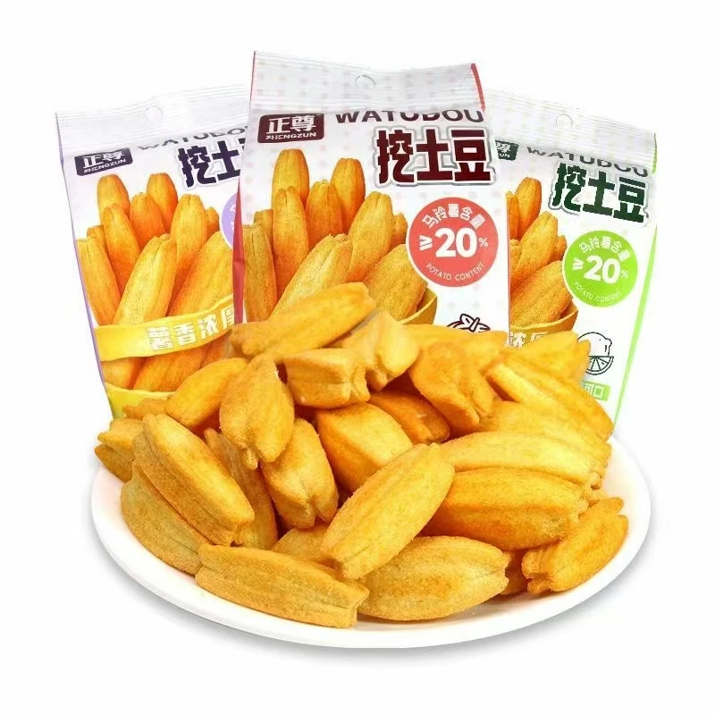 【新疆贝姐】正尊挖土豆条52g*6袋空心薯条青柠番茄黑椒汁香辣零食