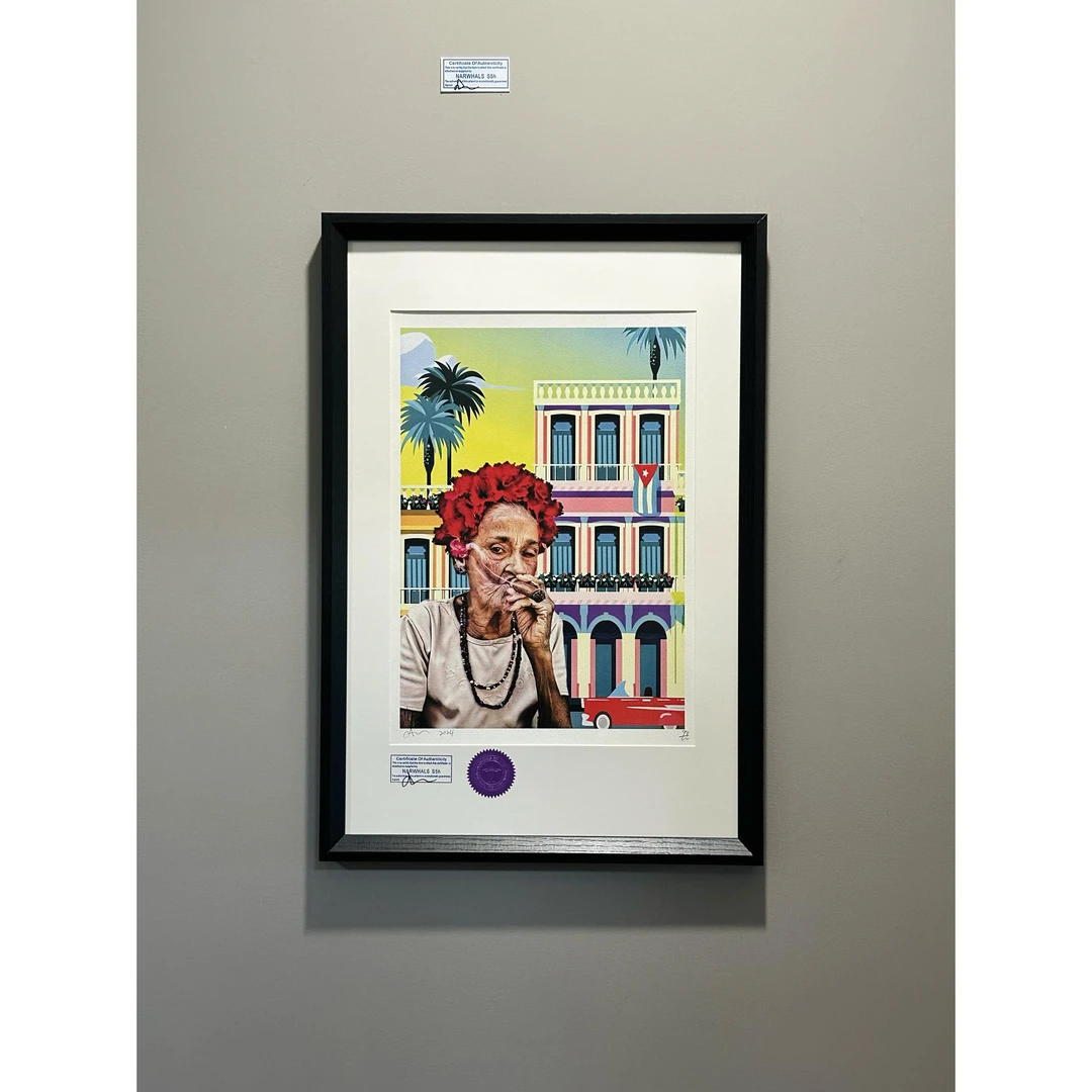 S5h 正品限量版画 雪茄古巴哈瓦那 艾娃 潮流玄关装饰画艺术挂画