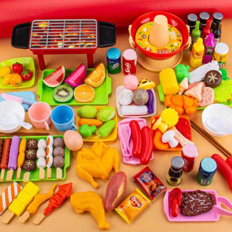 过家家火锅烧烤仿真玩具亲子互动迷你厨房做饭做菜食材套装女孩