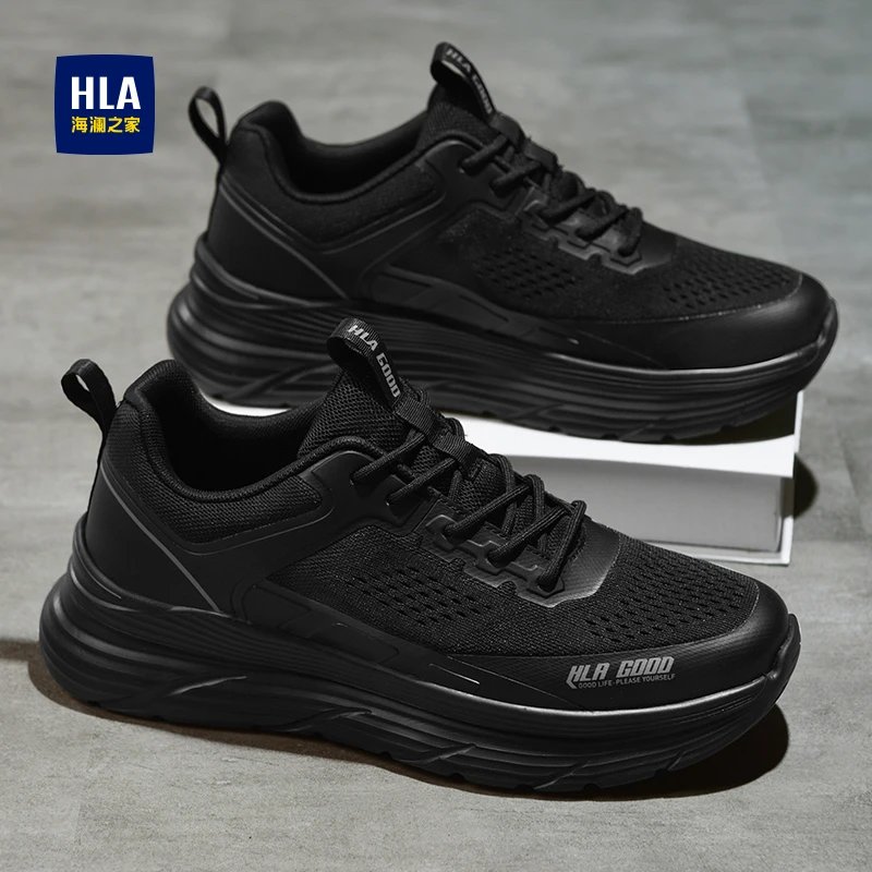 HLA/海澜之家夏季新款网面时尚休闲运动增高厚底跑步鞋