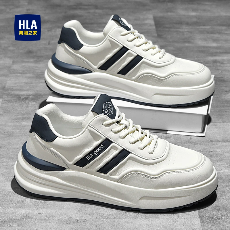 海澜之家男鞋春季新款潮流百搭时尚休闲学生板鞋男士厚底增高潮鞋